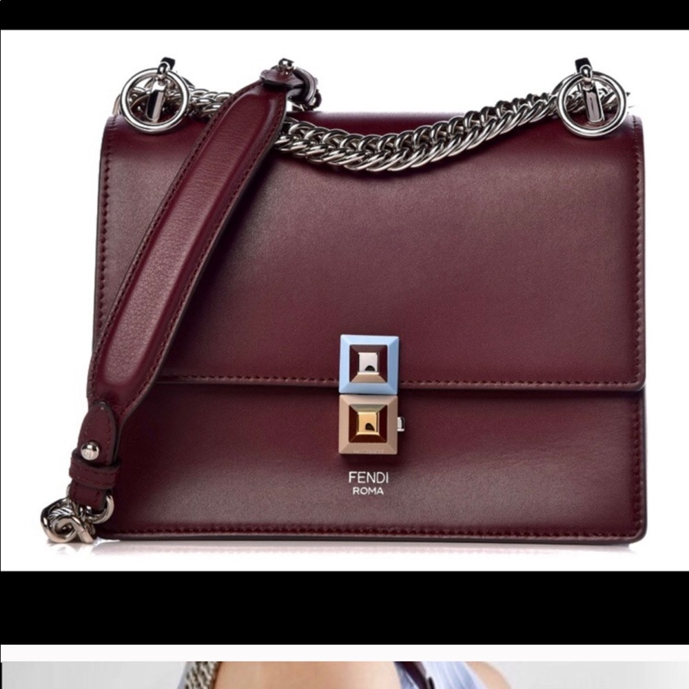 Fendi Kan I Small Calfskin Crossbody